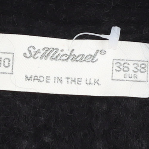 Marks and Spencer St Michael Women's Black Mohair Cardigan Size 8
