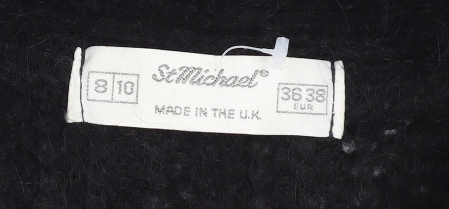 Marks and Spencer St Michael Women's Black Mohair Cardigan Size 8