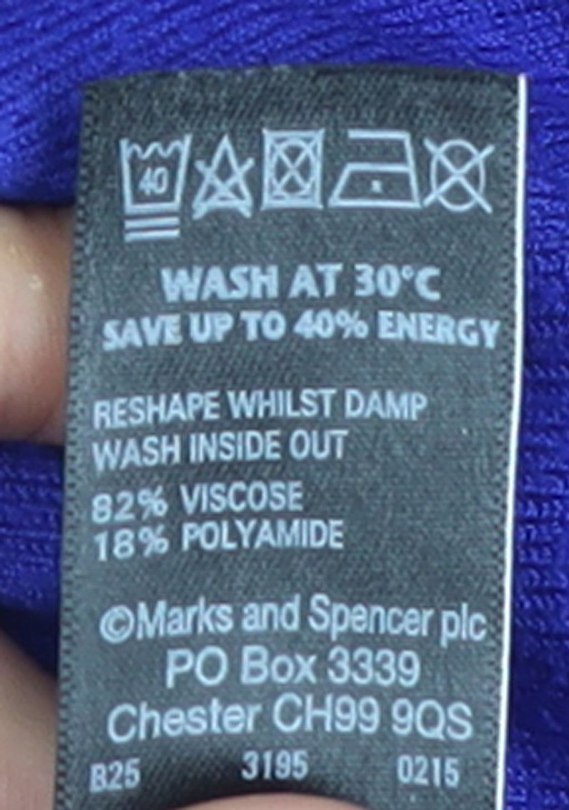 Marks and Spencer Women's Blue Cardigan Size 14 Knit Crew Neck