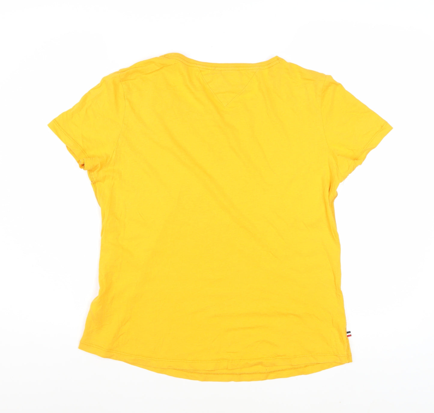 Tommy Jeans Women's Yellow Basic Cotton Crew Neck T-Shirt M
