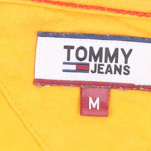 Tommy Jeans Women's Yellow Basic Cotton Crew Neck T-Shirt M