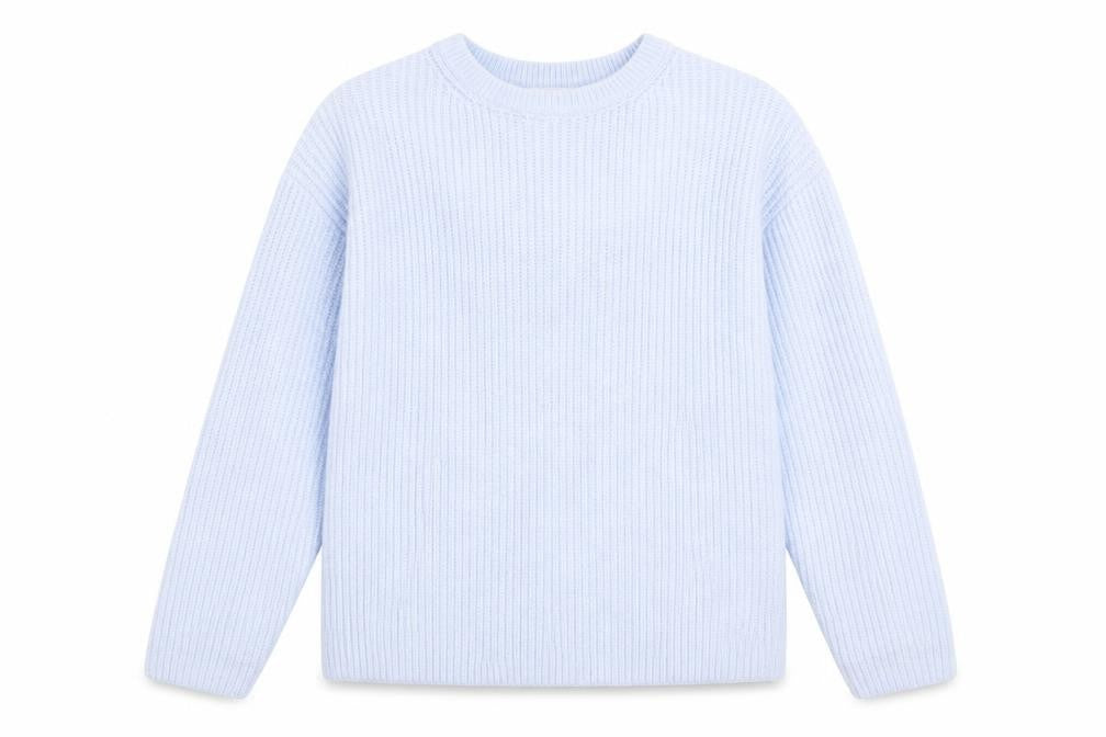 Marks and Spencer Women Blue Knit Crew Neck Jumper Size S