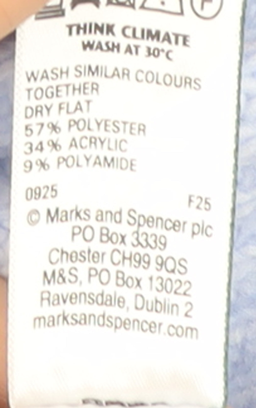 Marks and Spencer Women Blue Knit Crew Neck Jumper Size S