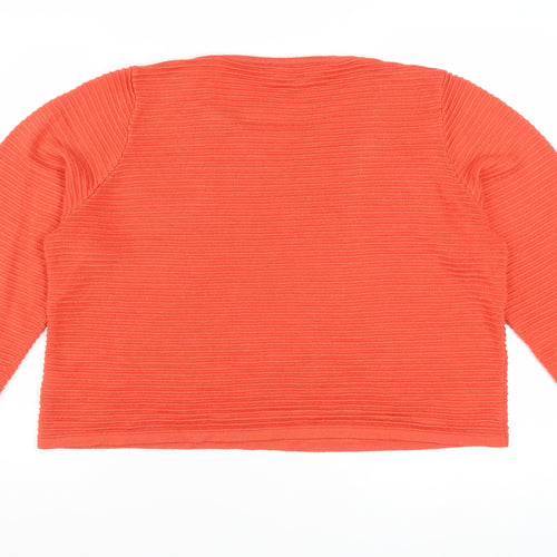 Marks and Spencer Women’s Orange Knit Pullover Jumper Size 18