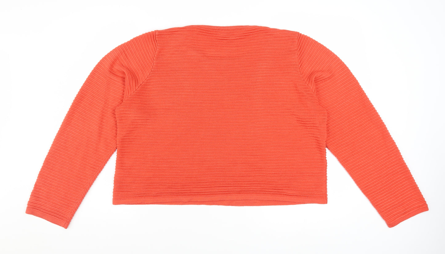 Marks and Spencer Women’s Orange Knit Pullover Jumper Size 18