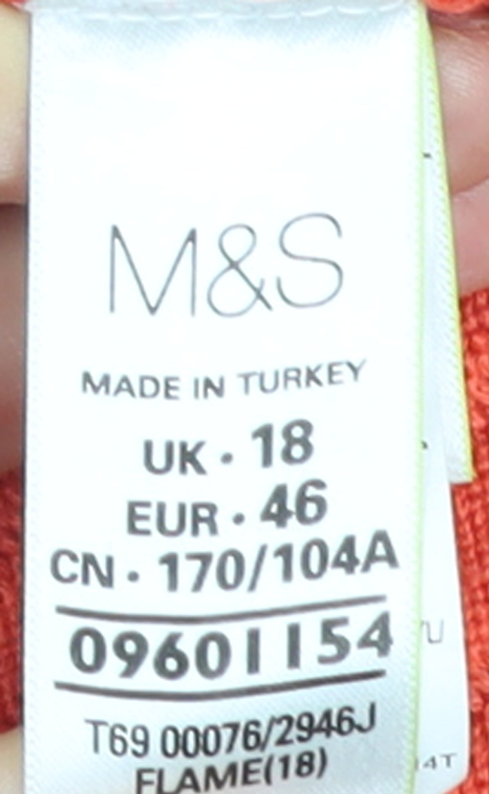 Marks and Spencer Women’s Orange Knit Pullover Jumper Size 18