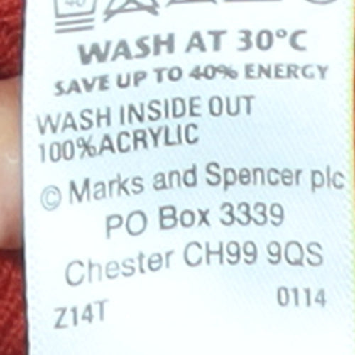 Marks and Spencer Women’s Orange Knit Pullover Jumper Size 18