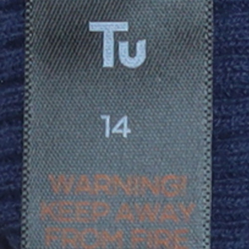 Tu Women’s Blue Cotton Button-Up Cardigan Size 14