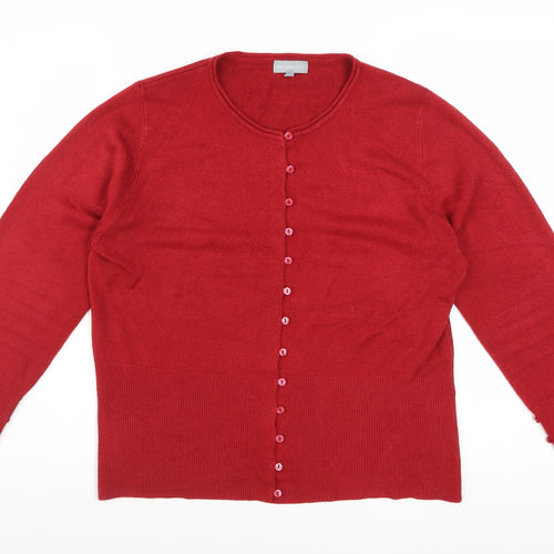 Marks and Spencer Per Una Red Womens Size 18 Cardigan Jumper