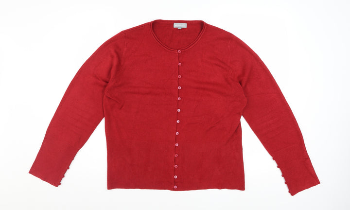 Marks and Spencer Per Una Red Womens Size 18 Cardigan Jumper