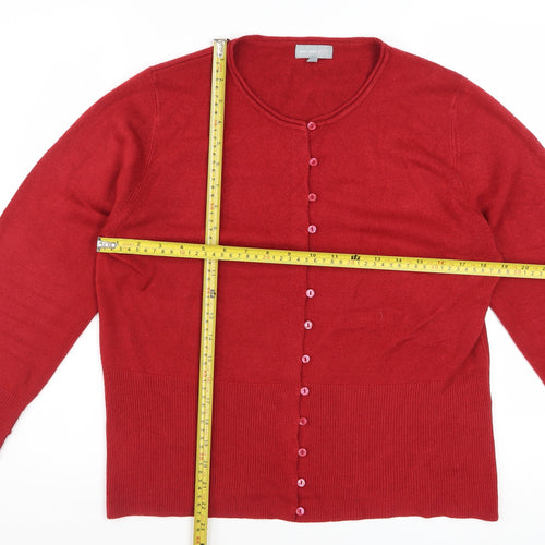 Marks and Spencer Per Una Red Womens Size 18 Cardigan Jumper