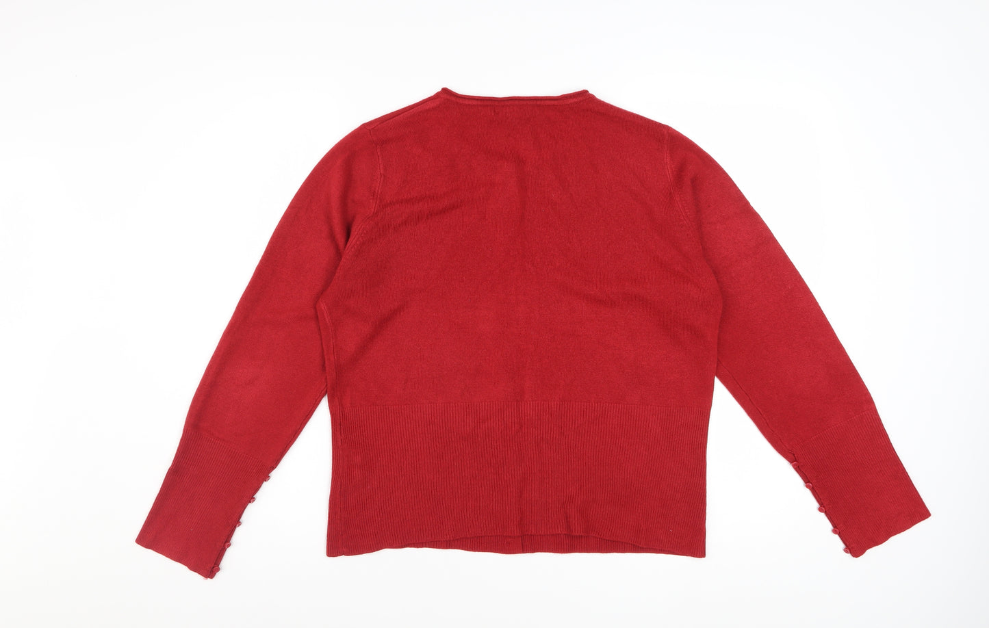 Marks and Spencer Per Una Red Womens Size 18 Cardigan Jumper