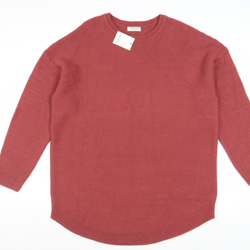 JD Williams Women Red Acrylic Knit Long Sleeve Pullover Jumper Size 16/18