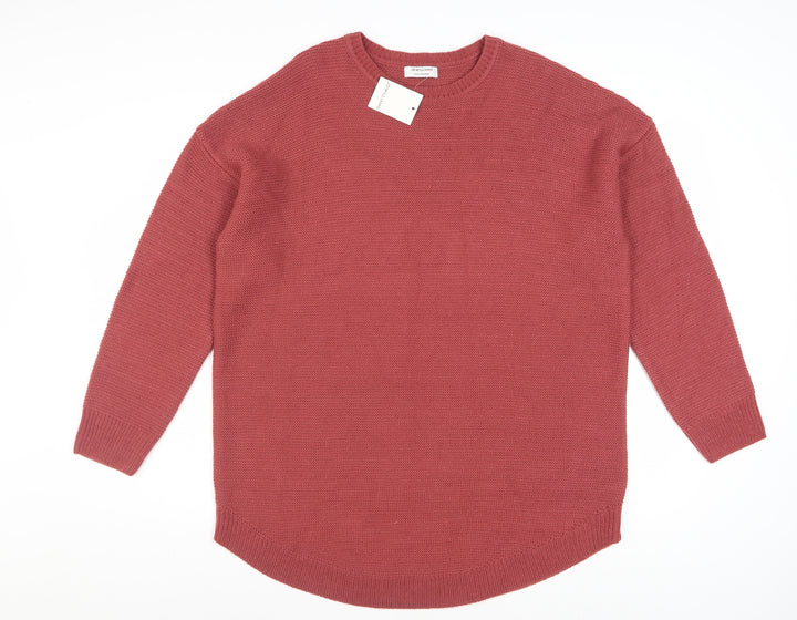 JD Williams Women Red Acrylic Knit Long Sleeve Pullover Jumper Size 16/18