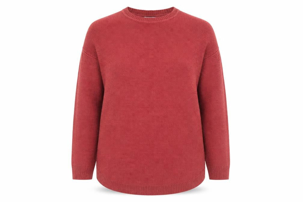Front view of JD Williams Women Red Acrylic Knit Long Sleeve jumper, size 16/18