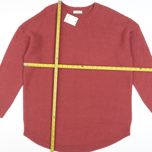 JD Williams Women Red Acrylic Knit Long Sleeve Pullover Jumper Size 16/18
