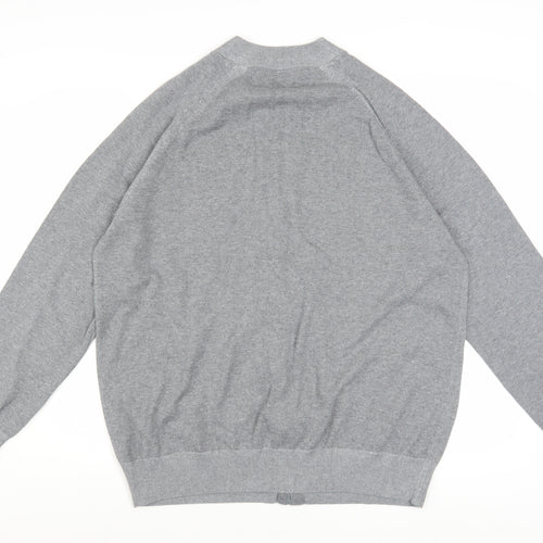 EASY Women's Grey Full Zip Knit Jumper XL Casual Lightweight