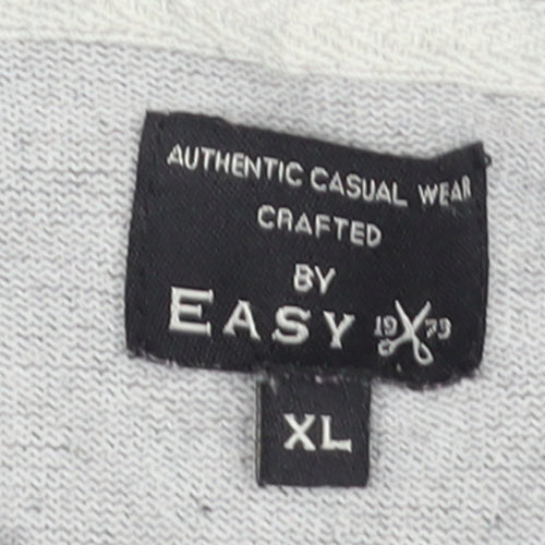EASY Women's Grey Full Zip Knit Jumper XL Casual Lightweight