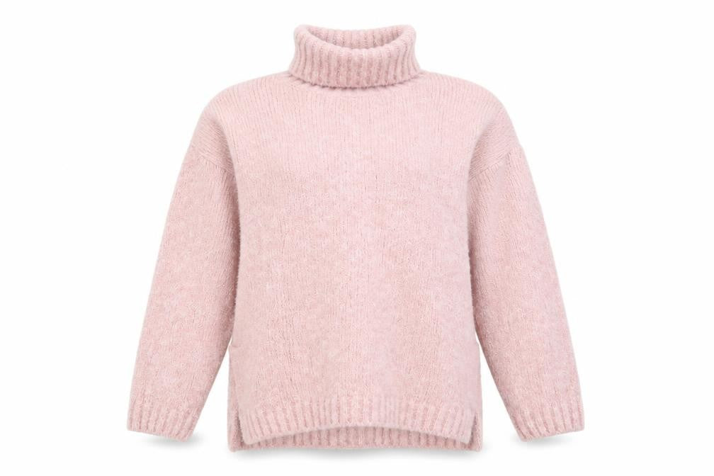 V by Very Women Pink Roll Neck Chunky Knit Jumper Size 12
