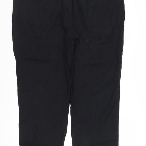 Marks and Spencer Men's Black Linen Blend Chino Trousers 38W 29L