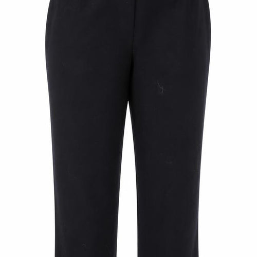 CC Women Black Wool Blend Mid Rise Straight Leg Trousers Size 16