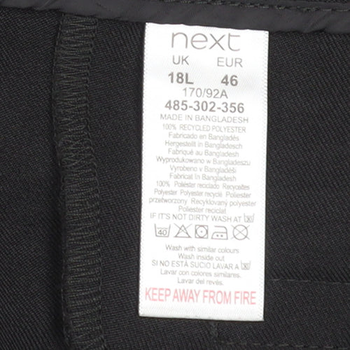 Next Women’s Black 18L Tall Straight Leg Dress Pants Trousers