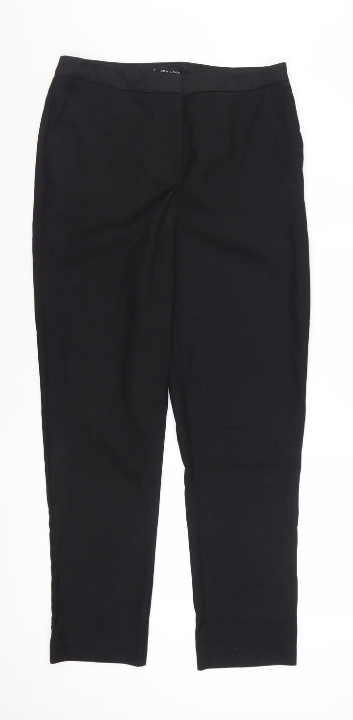 New Look Women's Black Slim Fit Tailored Trousers Size 10