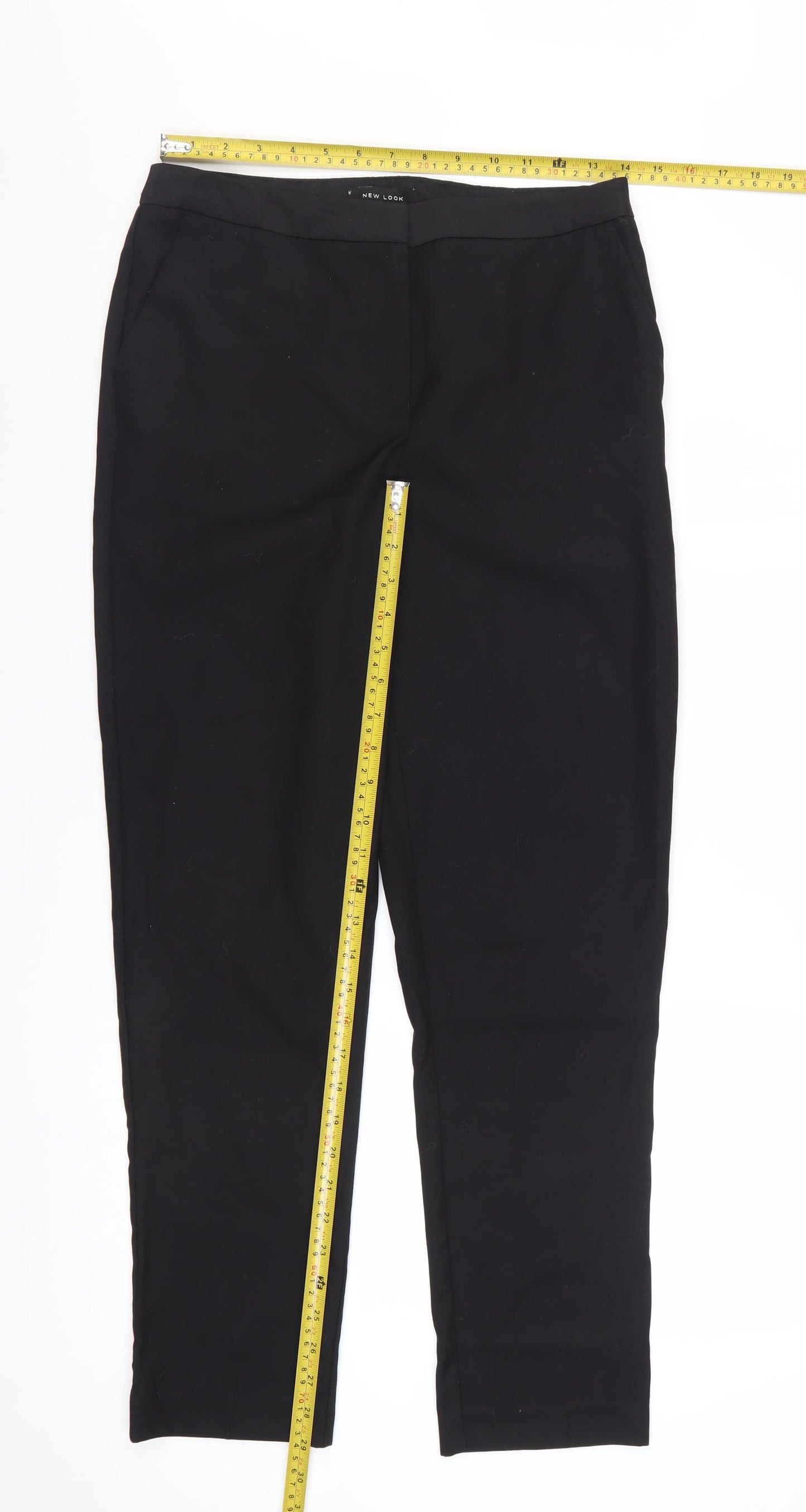 New Look Women's Black Slim Fit Tailored Trousers Size 10