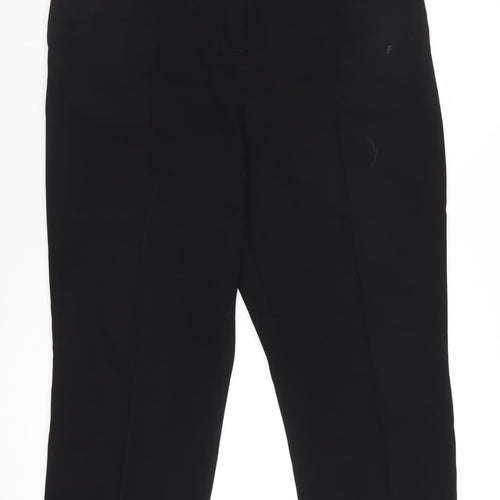 Dorothy Perkins Womens Black Cropped Trousers Size 14 Regular Fit