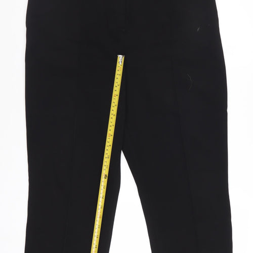 Dorothy Perkins Womens Black Cropped Trousers Size 14 Regular Fit