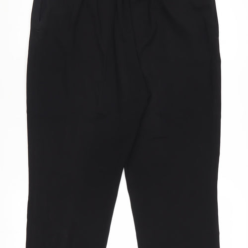 Dorothy Perkins Womens Black Cropped Trousers Size 14 Regular Fit