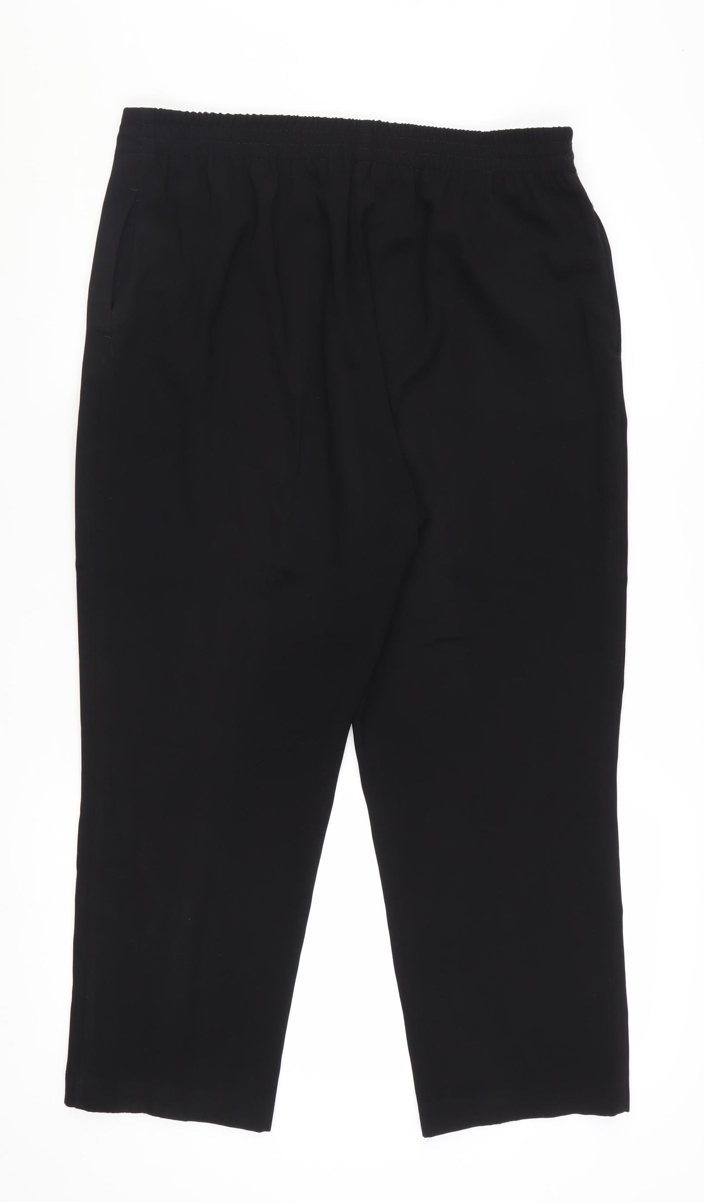 Dorothy Perkins Womens Black Cropped Trousers Size 14 Regular Fit