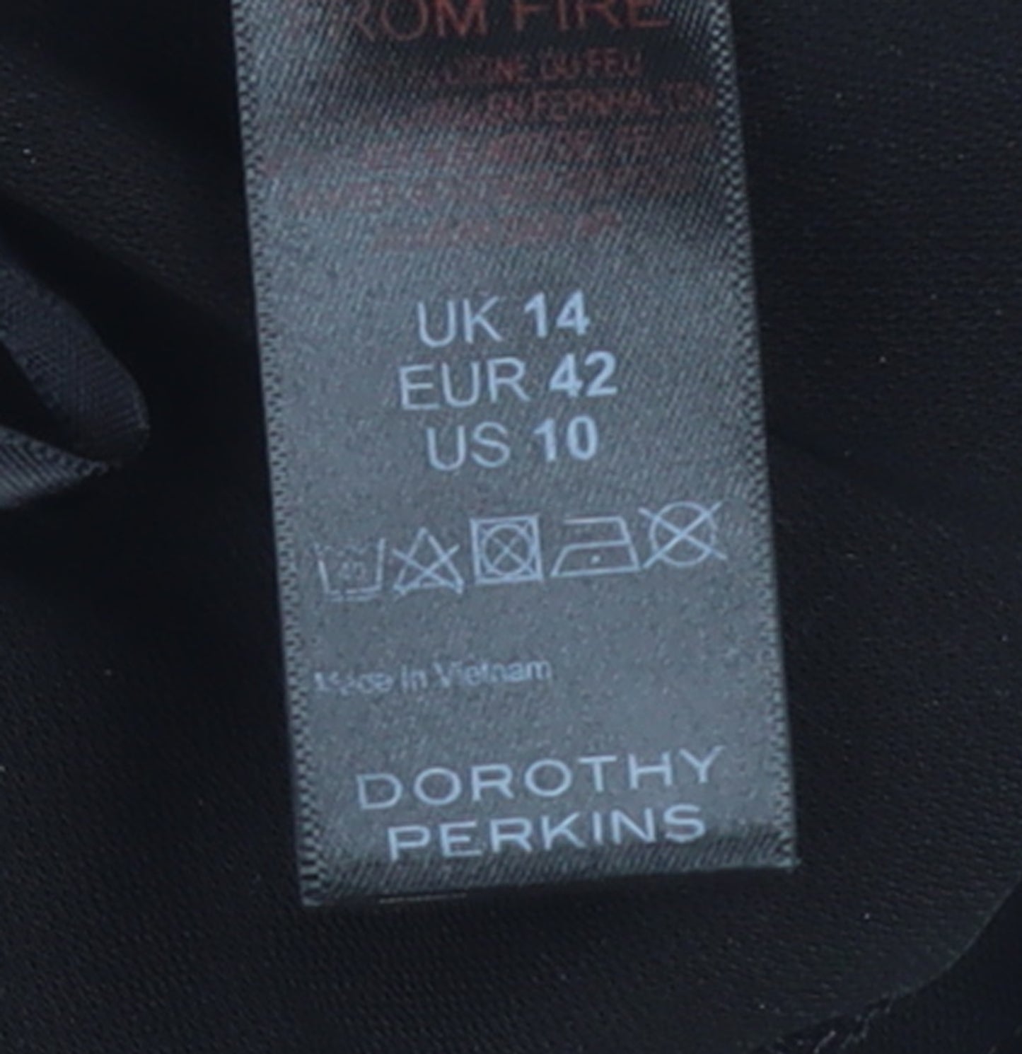 Dorothy Perkins Womens Black Cropped Trousers Size 14 Regular Fit
