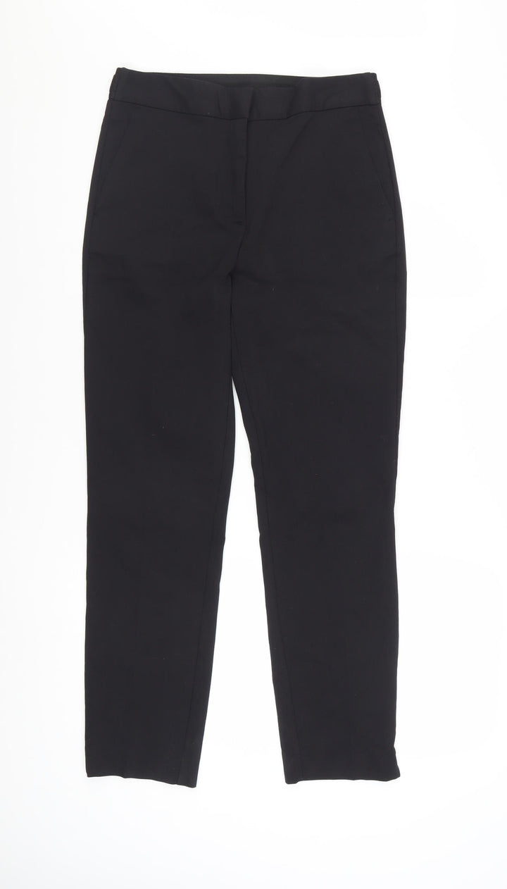 Zara Women Black Slim Tapered Trousers Size M