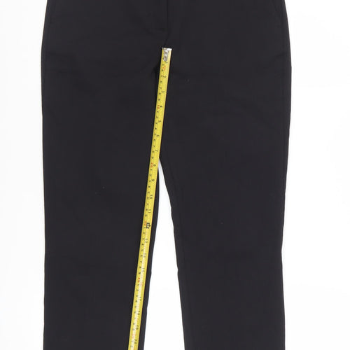 Zara Women Black Slim Tapered Trousers Size M