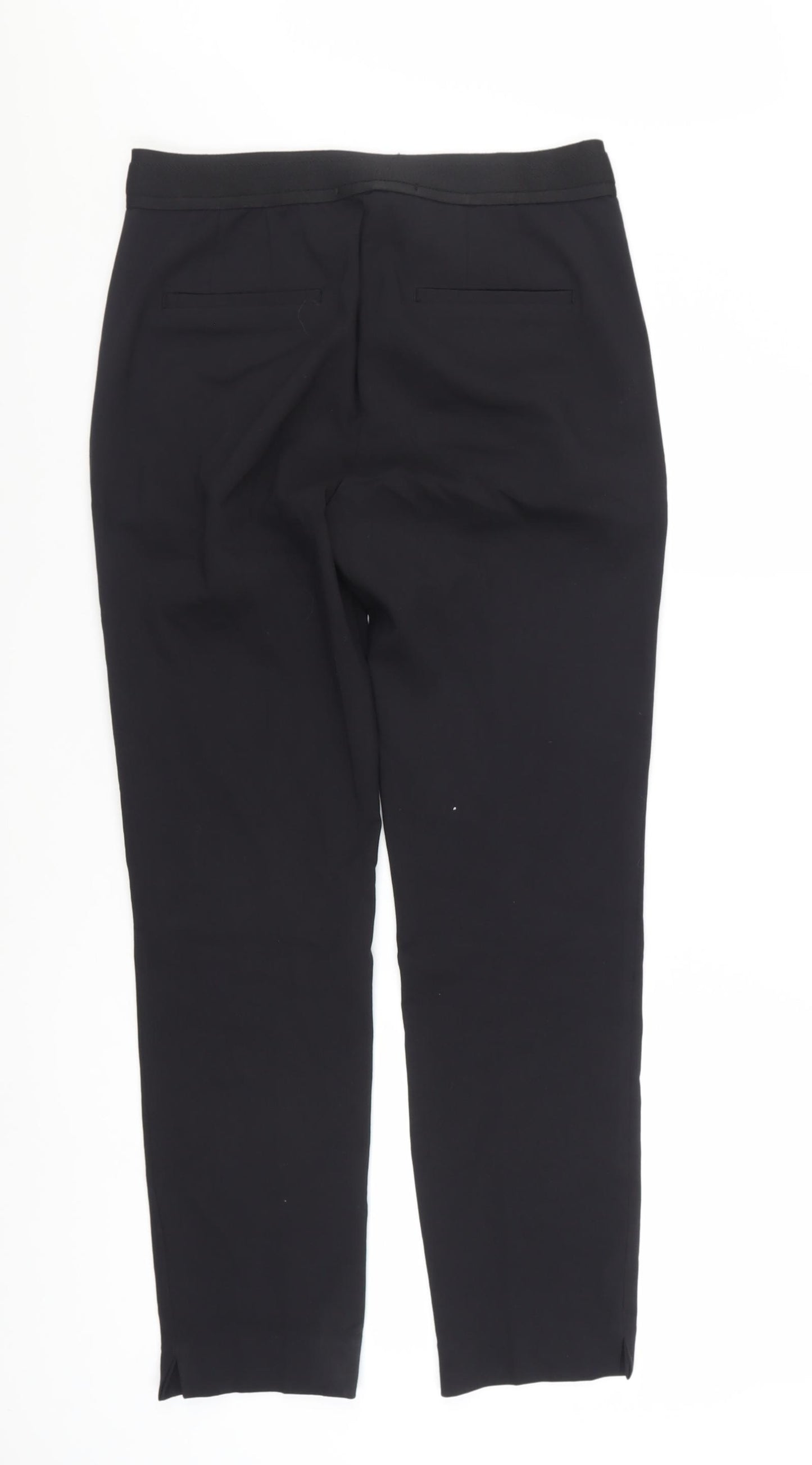 Zara Women Black Slim Tapered Trousers Size M