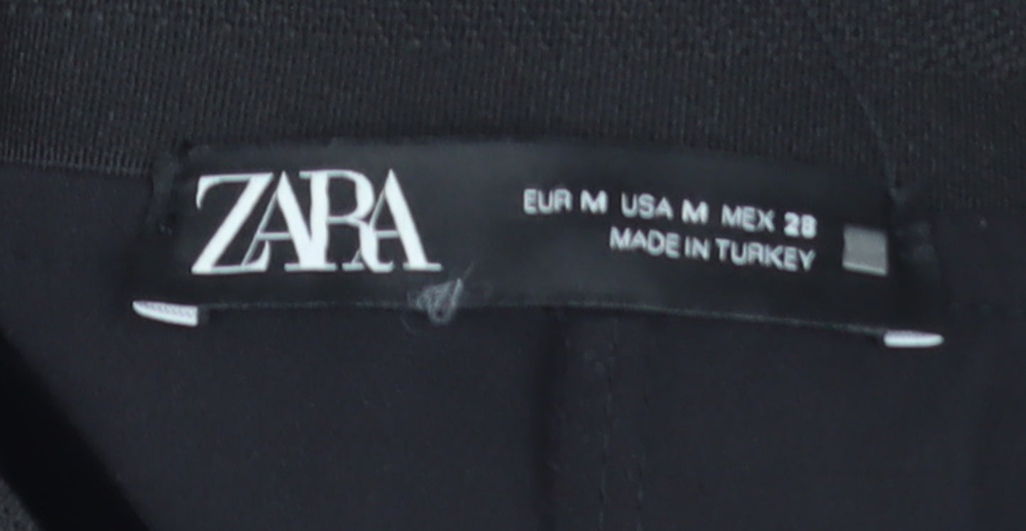 Zara Women Black Slim Tapered Trousers Size M