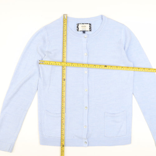 Maine New England Women's Blue Cardigan Size 10 Acrylic Knit