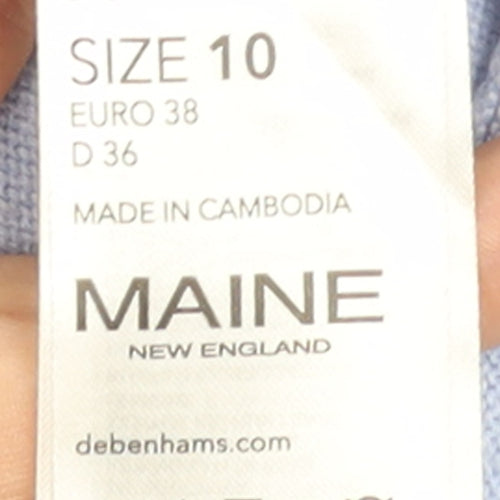 Maine New England Women's Blue Cardigan Size 10 Acrylic Knit