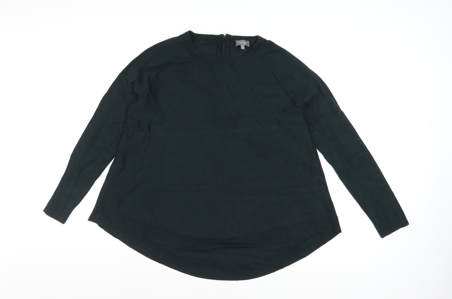 Phase Eight Women Green Crew Neck Long Sleeve Pullover Jumper Size 12