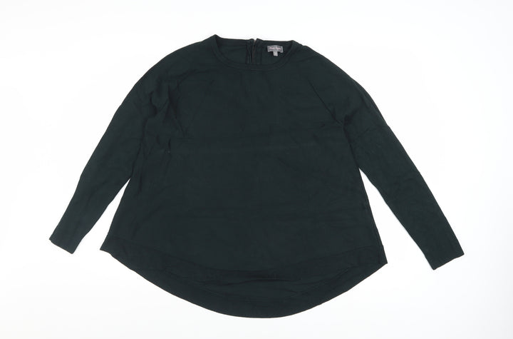 Phase Eight Women Green Crew Neck Long Sleeve Pullover Jumper Size 12