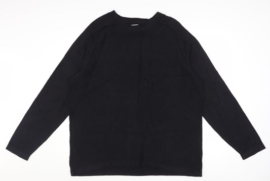 Red Herring Men's Black Cotton Crew Neck Pullover Jumper XL