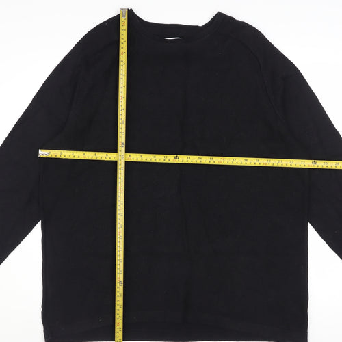 Red Herring Men's Black Cotton Crew Neck Pullover Jumper XL