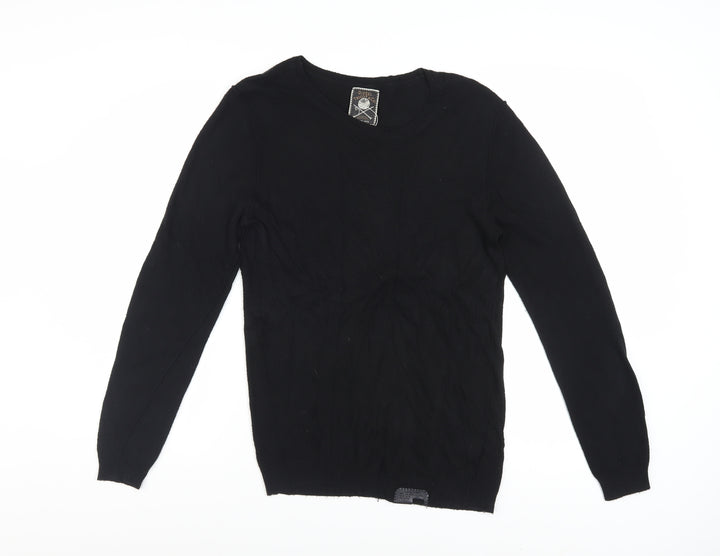 Diesel Men's Black Crew Neck Pullover Jumper Size S