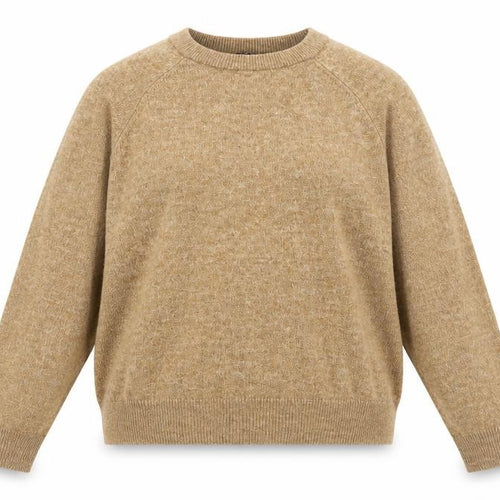 H&M Women Beige 3XL Pullover Knit Jumper Crew Neck Relaxed Fit