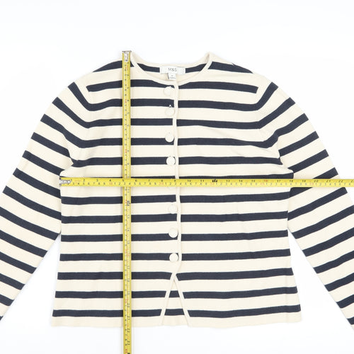 Marks and Spencer Women’s Multicoloured Stripe Cardigan M