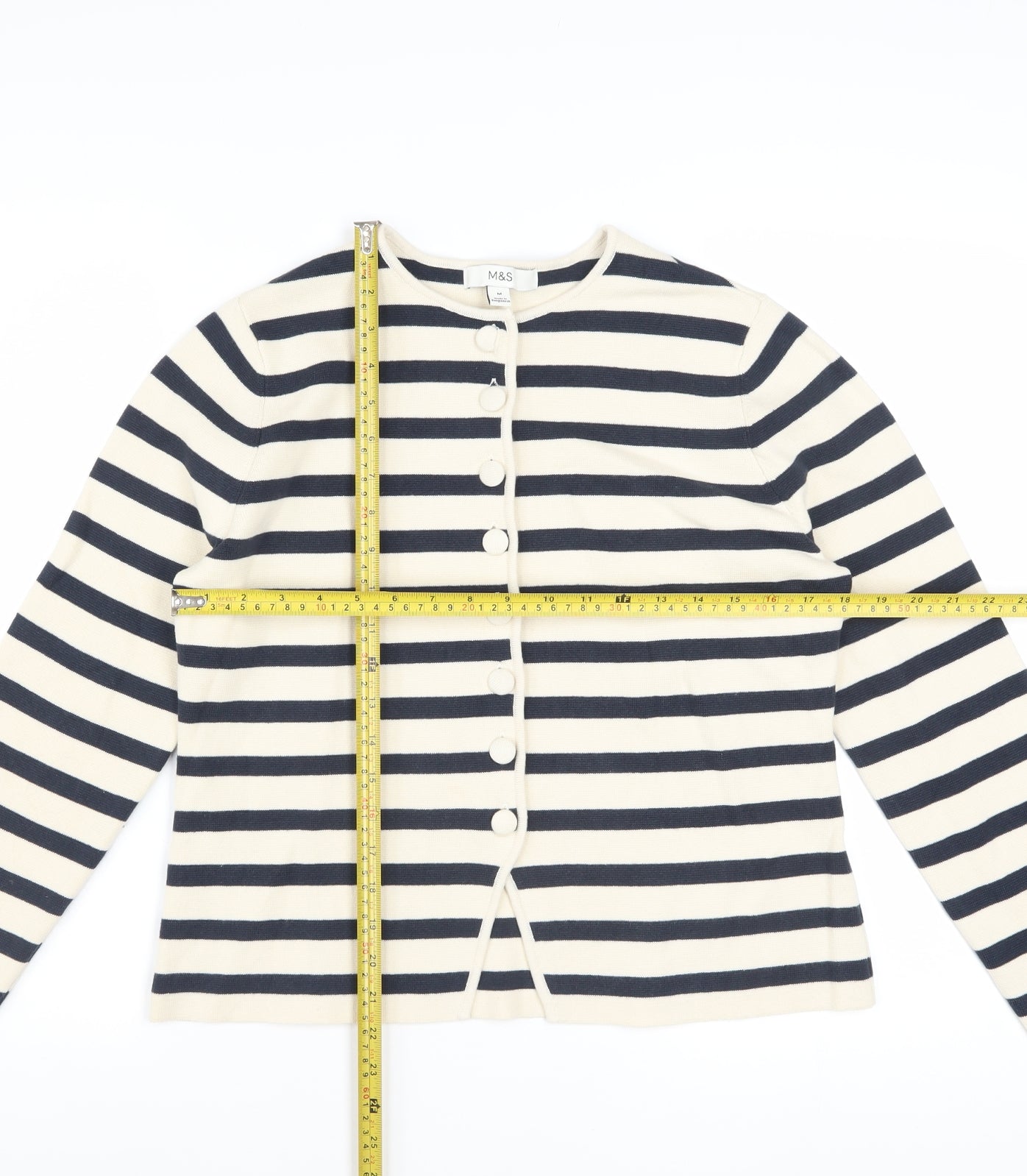 Marks and Spencer Women’s Multicoloured Stripe Cardigan M