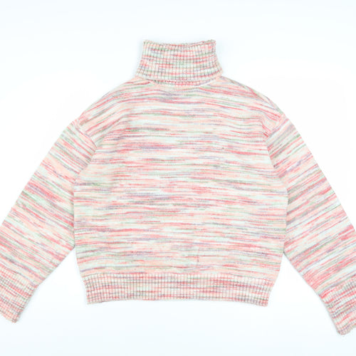 Marks and Spencer Women’s Multicoloured Roll Neck Knit Jumper M