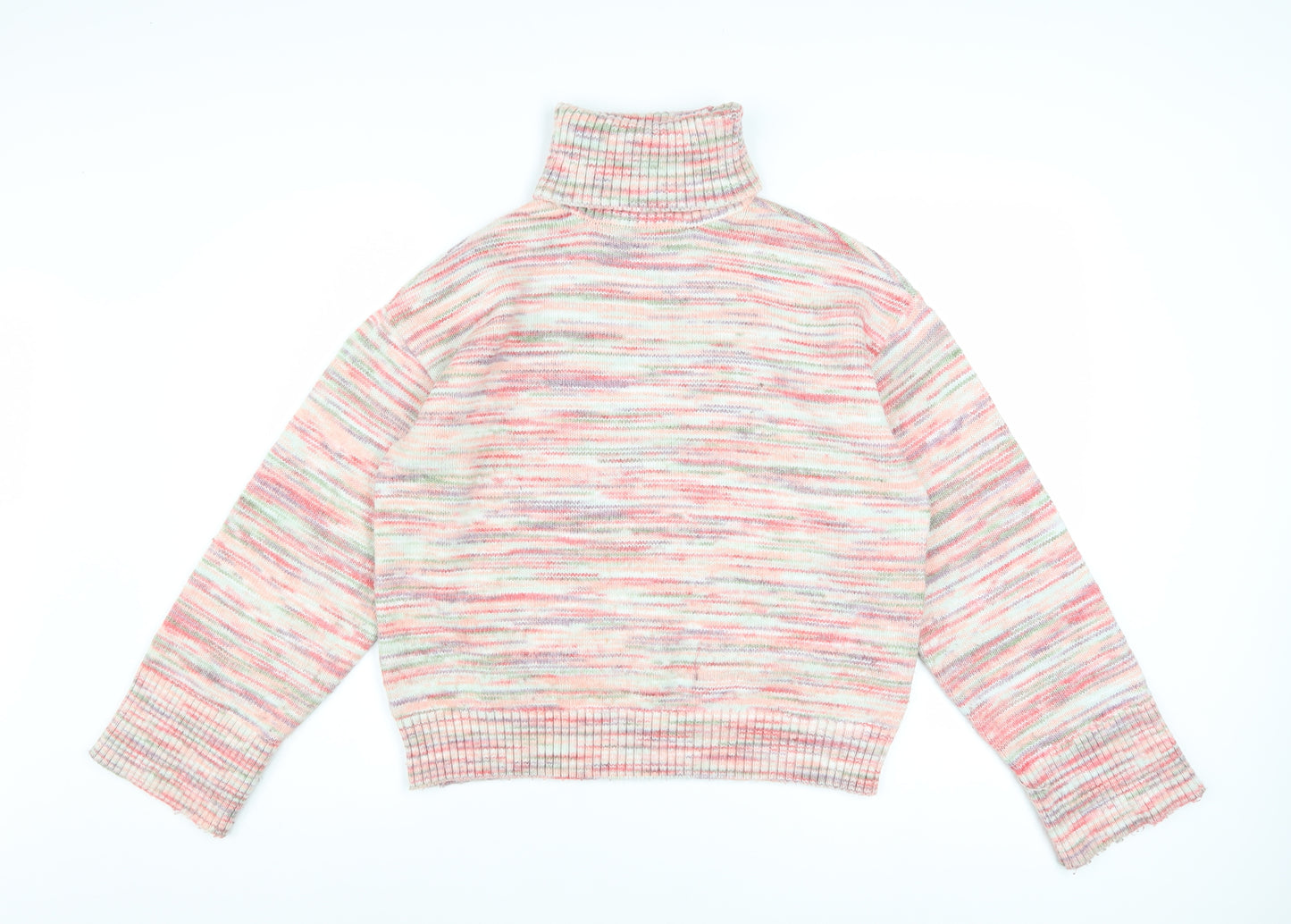 Marks and Spencer Women’s Multicoloured Roll Neck Knit Jumper M