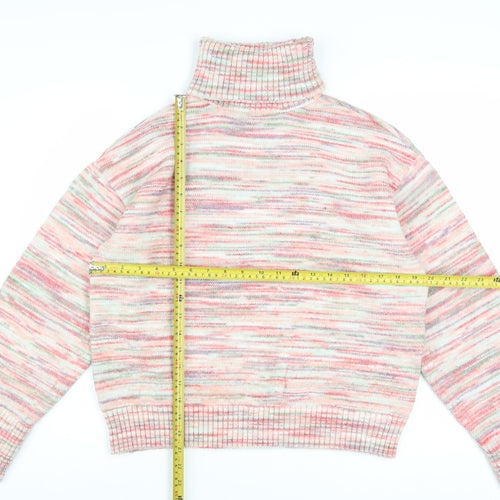 Marks and Spencer Women’s Multicoloured Roll Neck Knit Jumper M